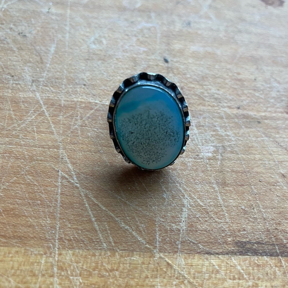 Blue stone anthro ring